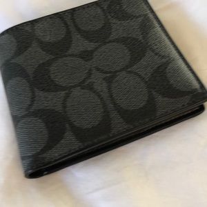 Men’s coach grey bifold wallet